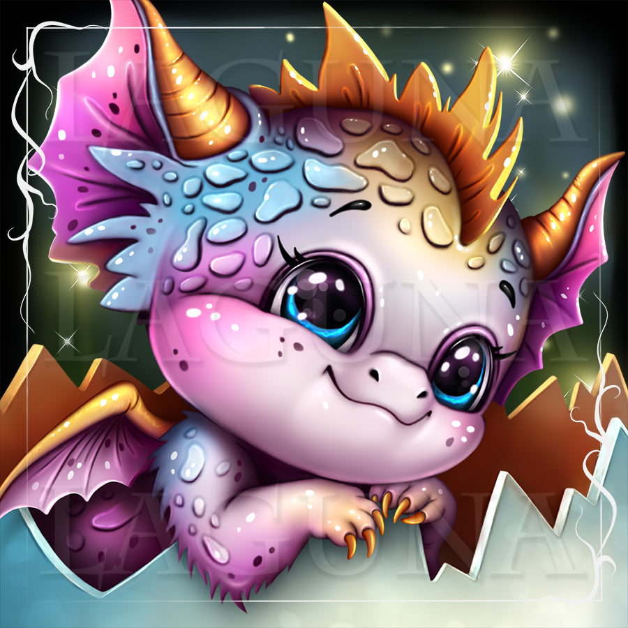 Cartoon dragon close up