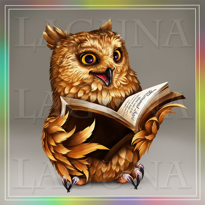 Owl with Book