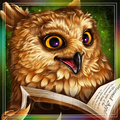 Owl with Book