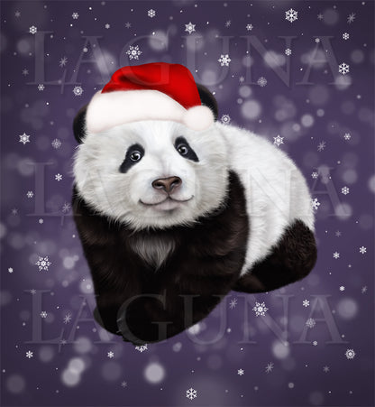 Panda Claus with a Girl