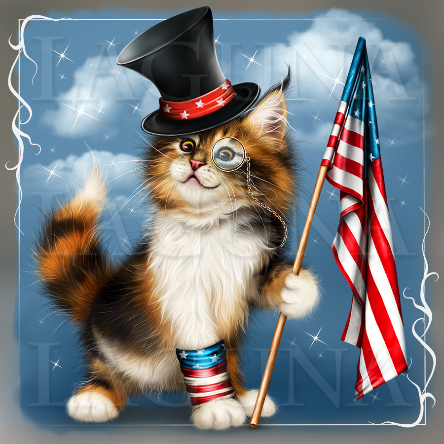 Patriotic Kitty (Independence Day)