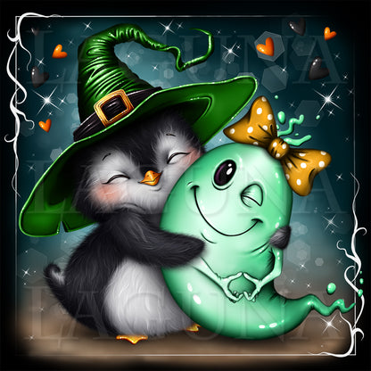 Penguin and Friendly Ghost