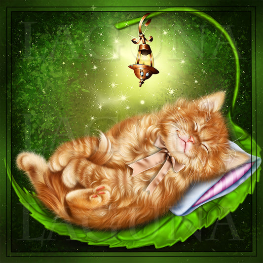 Sleeping Kitty and Lantern