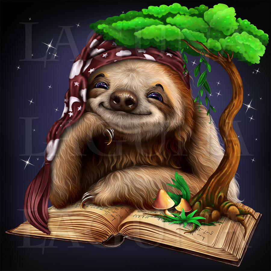 Sloth Reading a Boook