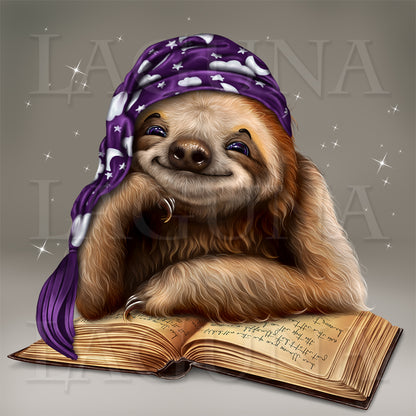 Sloth Reading a Boook