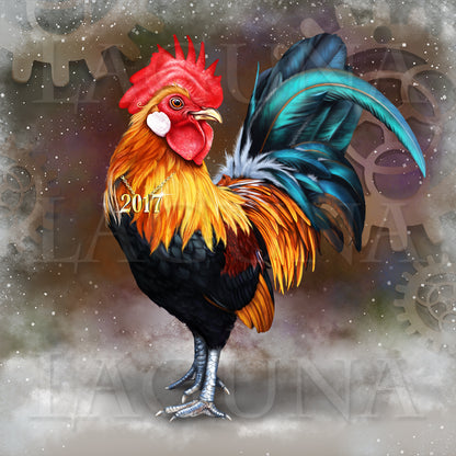 Steampunk Christmas Rooster