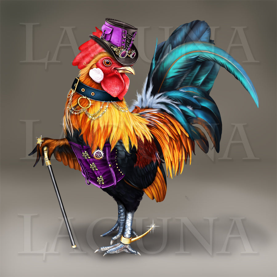 Steampunk Christmas Rooster