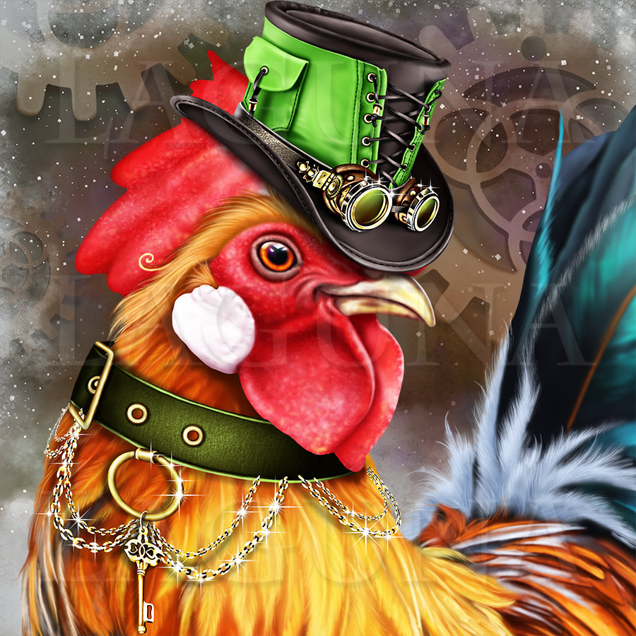 Steampunk Christmas Rooster