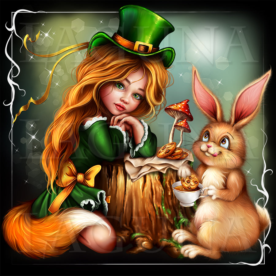 Tea Party for Girl and Bunny