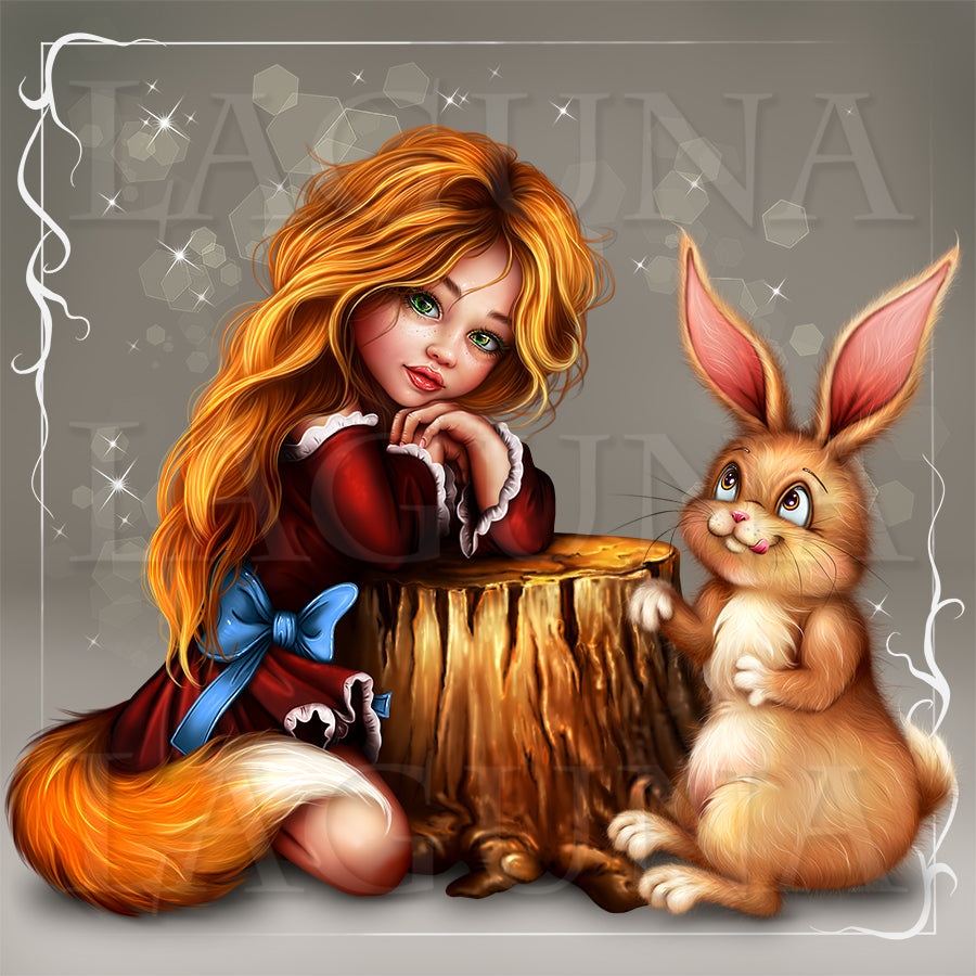 Tea Party for Girl and Bunny