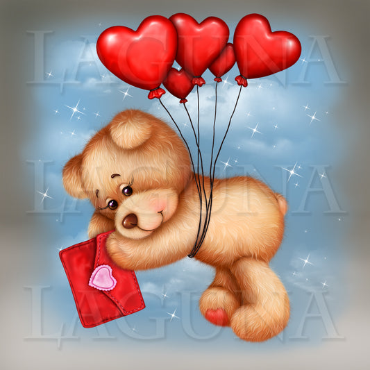 Teddy Bear with Love Letter