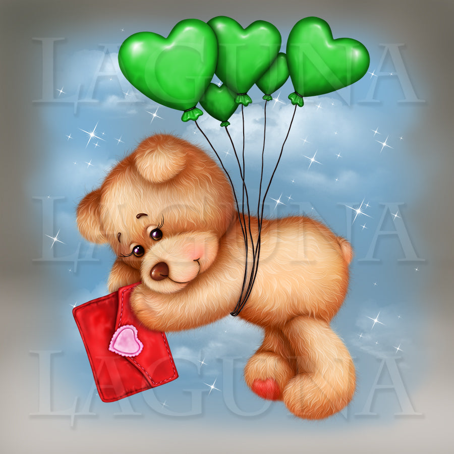 Teddy Bear with Love Letter