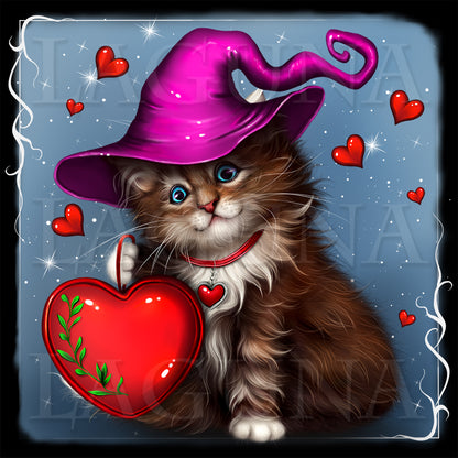 Valentine Kitty in Red Hat