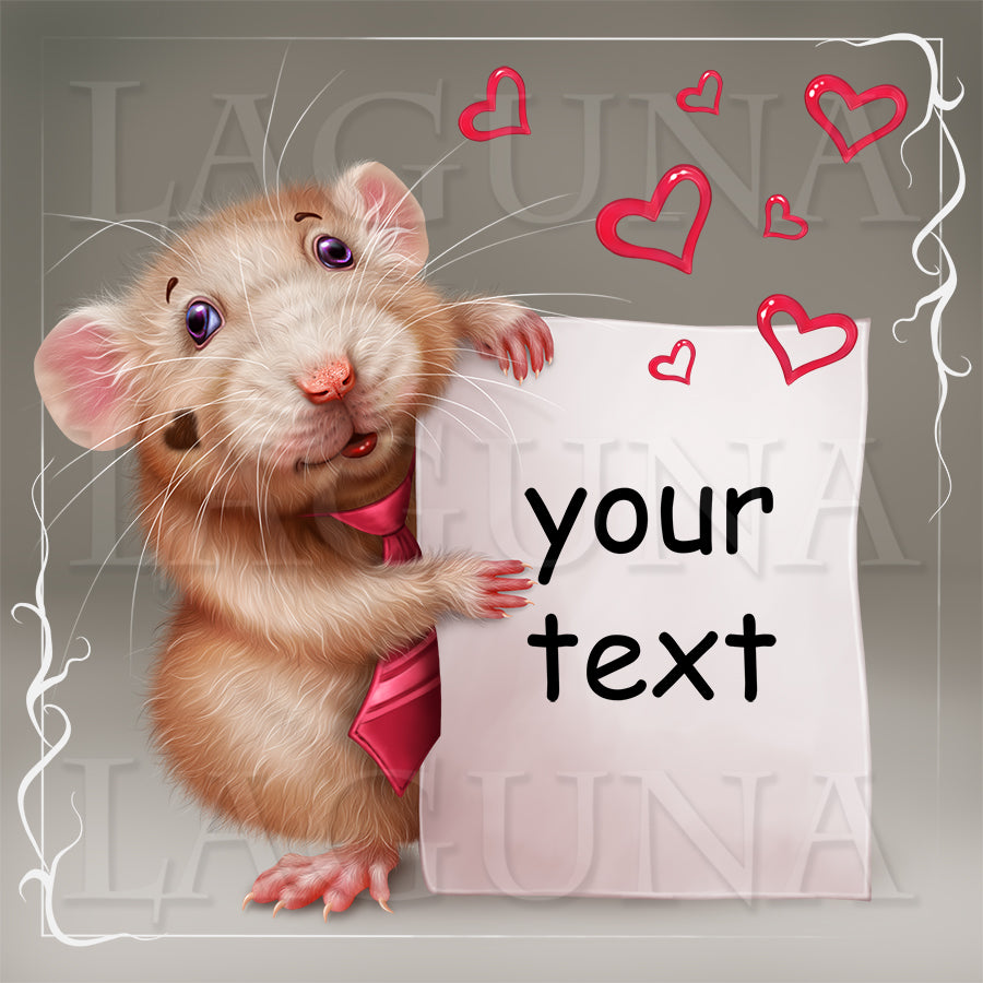 Valentine Mouse with Love Letter