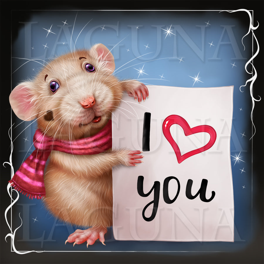 Valentine Mouse with Love Letter