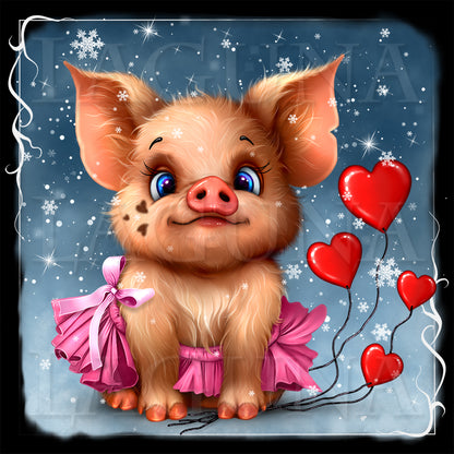 Valentine Piggy in Skirt