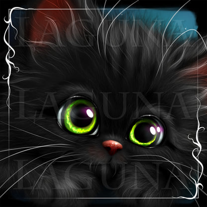 Vampire Girl with Kitty in Bag