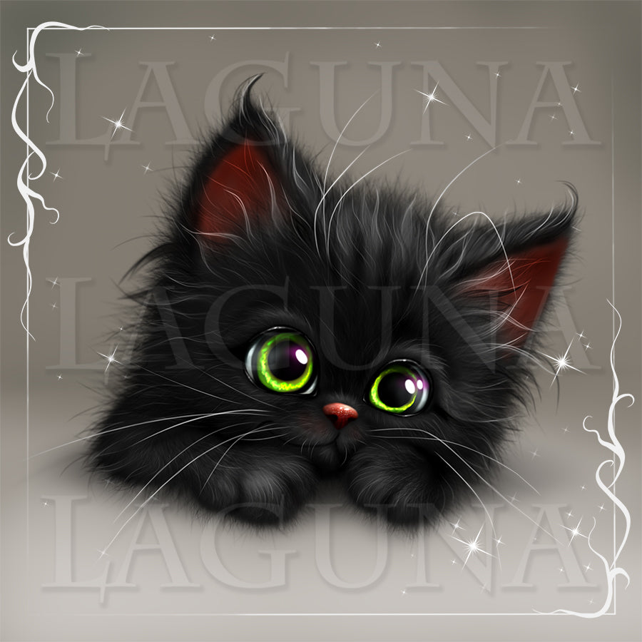 Vampire Girl with Kitty in Bag