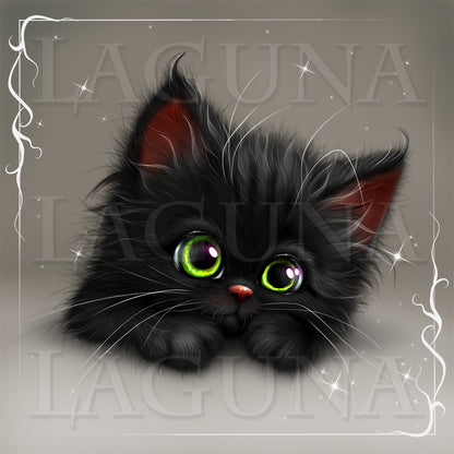 Vampire Girl with Kitty in Bag