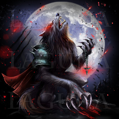 Werewolf Howling at the Moon